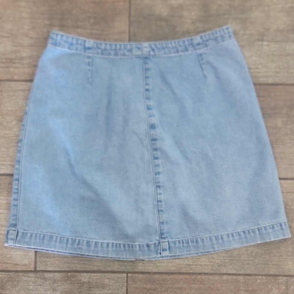 GAP WOMENS SHORT Y2K BUTTON FRONT DENIM JEAN SKIRT SIZE 6/28 - Picture 5 of 5